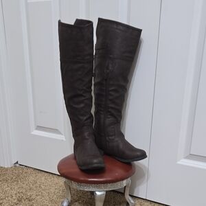 TOP MODA GORGEOUS NEW Tall Chocolate Brown Boots SZ 7.5